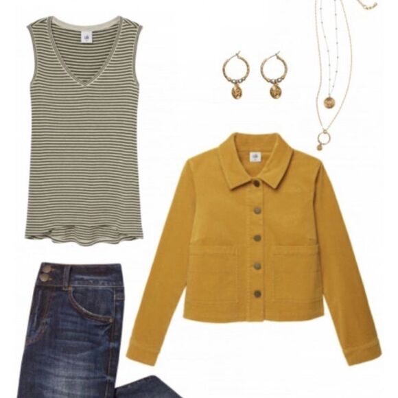 CAbi Striped Surf Tank Size Small - Picture 4 of 6